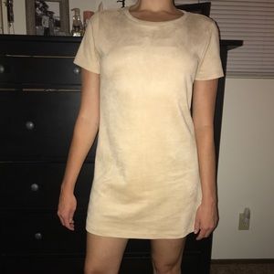 Forever 21 Cream Suede shift Dress